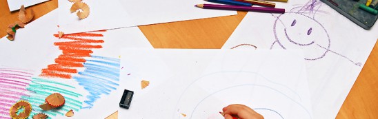 Girl drawing back to school